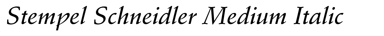 Stempel Schneidler Medium Italic
